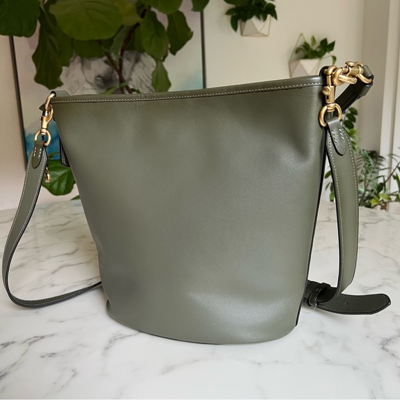 Coach 1941 Dakota Bucket Bag Army Green Govetanned Leather Brass CH726 Crossbody - Picture 5 of 16